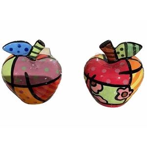 Romero Britto Apple Salt and Pepper Shakers